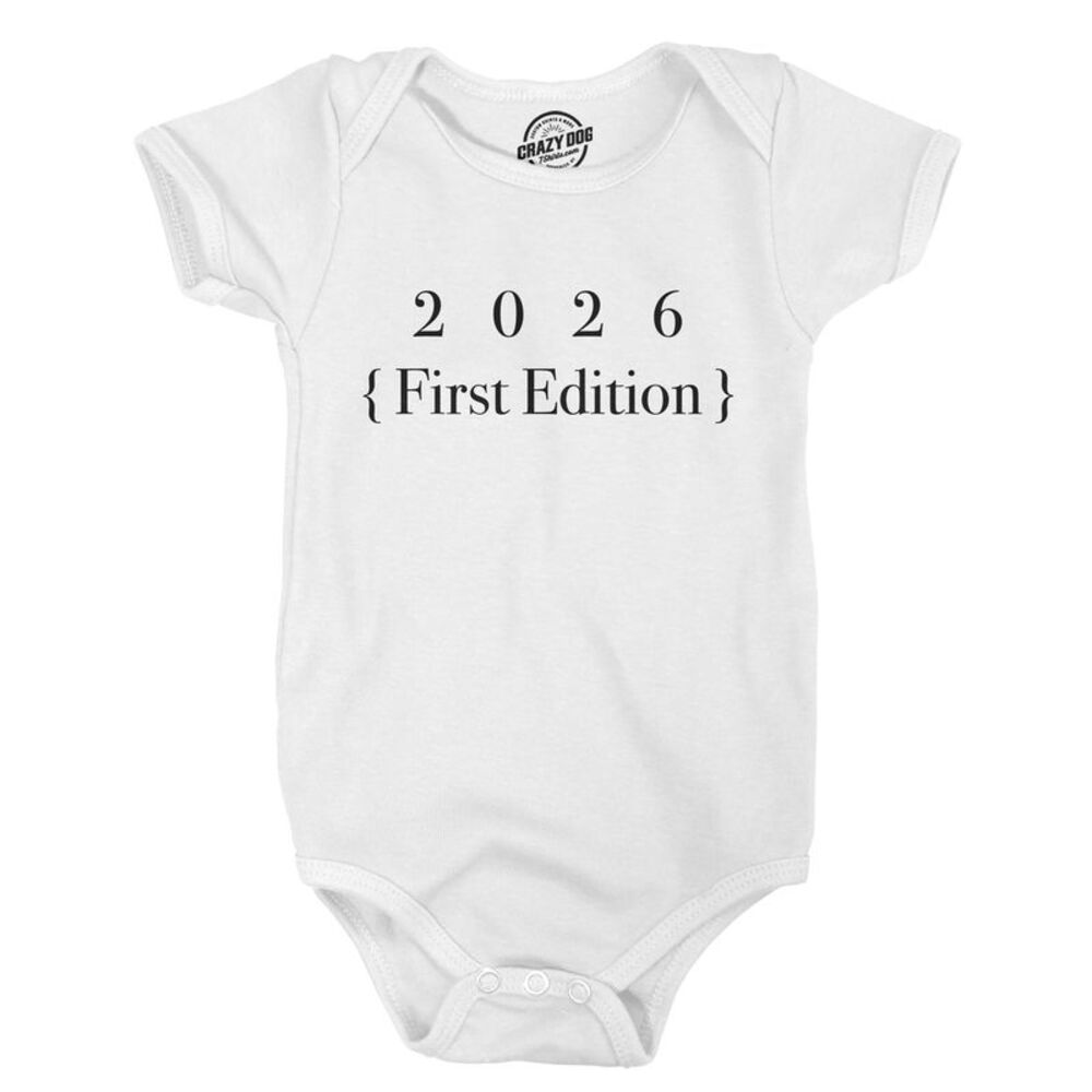 2026 First Edition Baby Bodysuit Funny Sarcastic Jumper